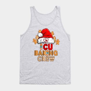 ICU Nurse Merry Christmas Gingerbread Nurse Baking Crew Holiday Tank Top